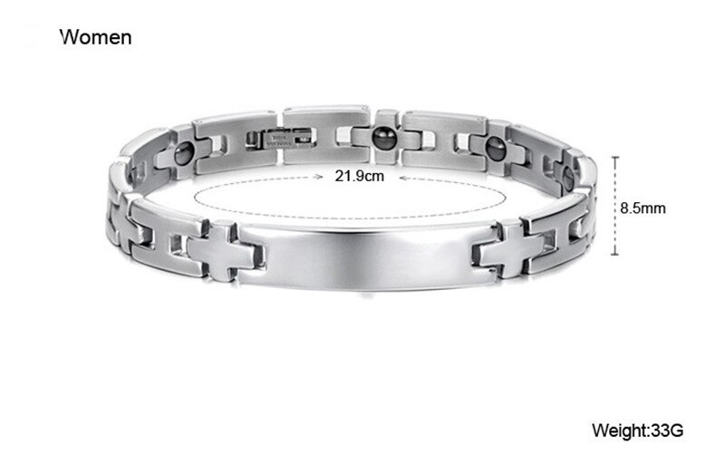 Couple bracelet stainless steel magnetic bracelet health care men women jewelry charm bracelets bangles