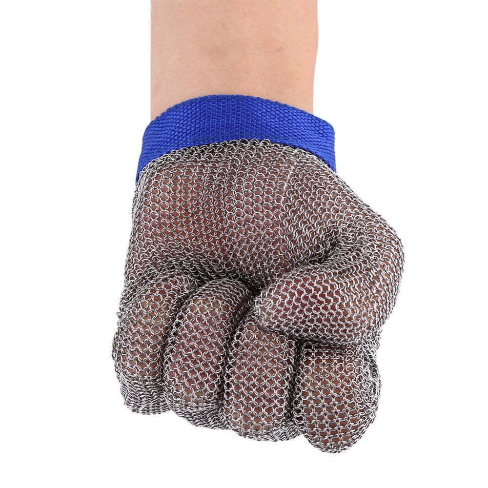 Luva de aço inoxidável metal malha corte resistente nível 5 luva à prova de carne à prova de açougueiro processo segurança trabalho ferramenta proteção mitten