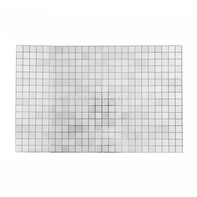 Folie Anti-Olie Waterdichte Zelfklevende Hittebestendige Keuken Muur Papier Sticker: Gray Grid