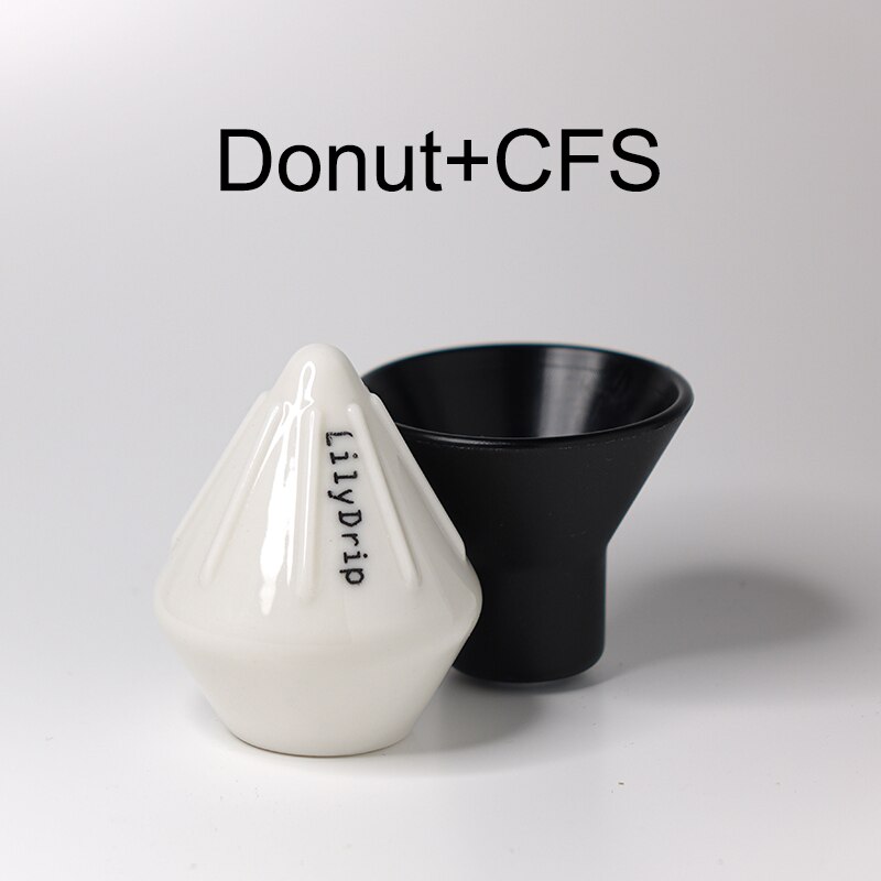 Lilydrip coffee dripper transformer brewer filter paper inverter Compatible for most cone dripper V60 brewer set help brewing: Donut CFS