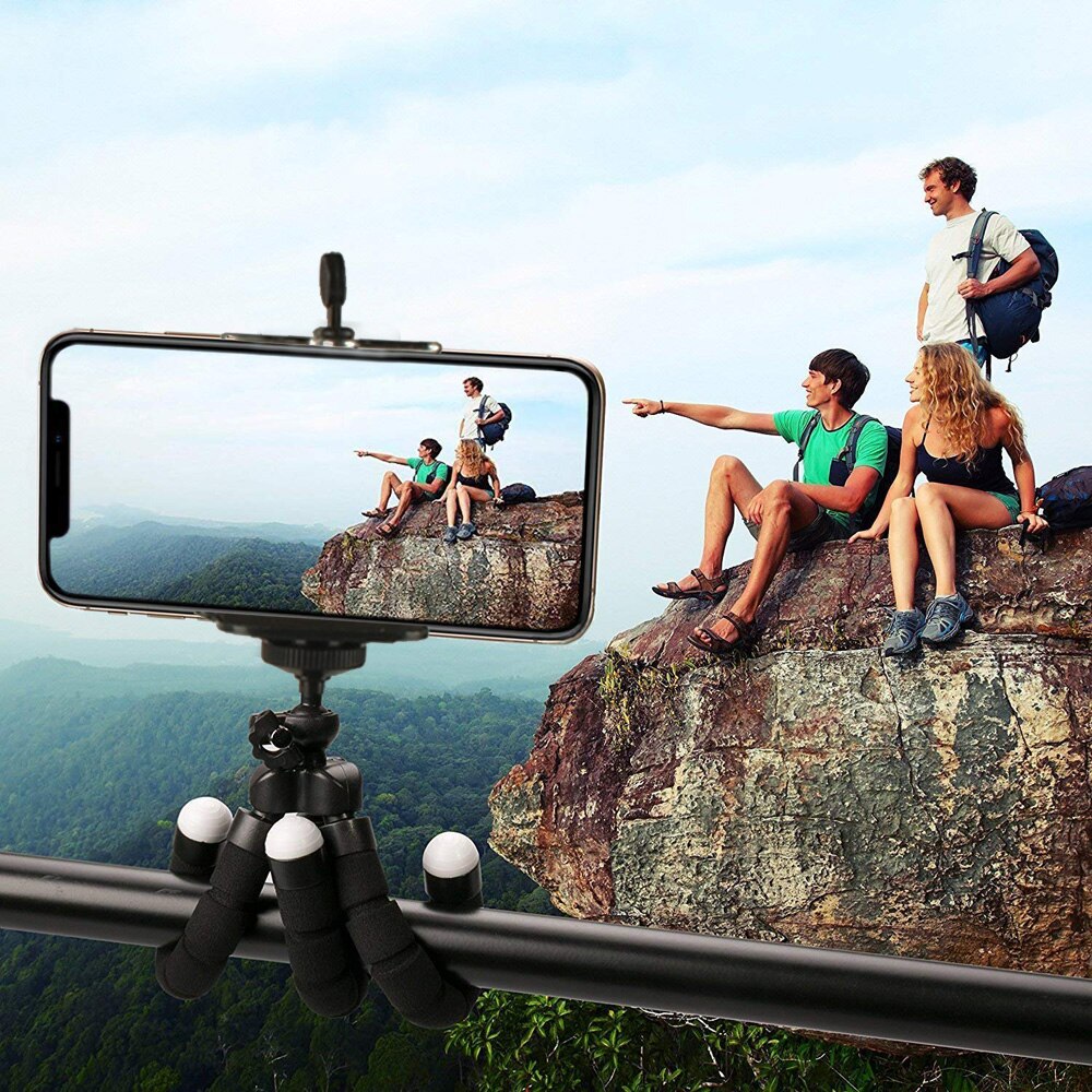 Trípode Flexible con Control remoto para teléfono móvil, Clip para iPhone 11, 12 Pro, Max, X, XS, XR, 7, 8, 6 Plus