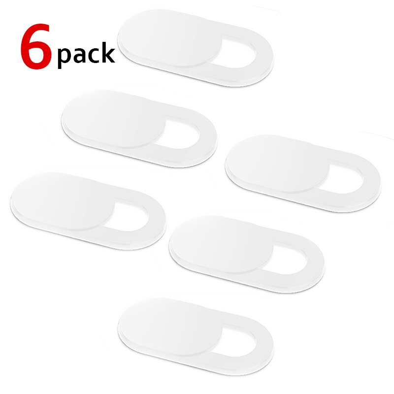 1/3/6/18 Pcs! Privacy Camera Sticker Anti pigolio Ultra sottile protettivo Privacy Webcam Cover per telefono Computer Tablet Len Cover: 6 Piece White