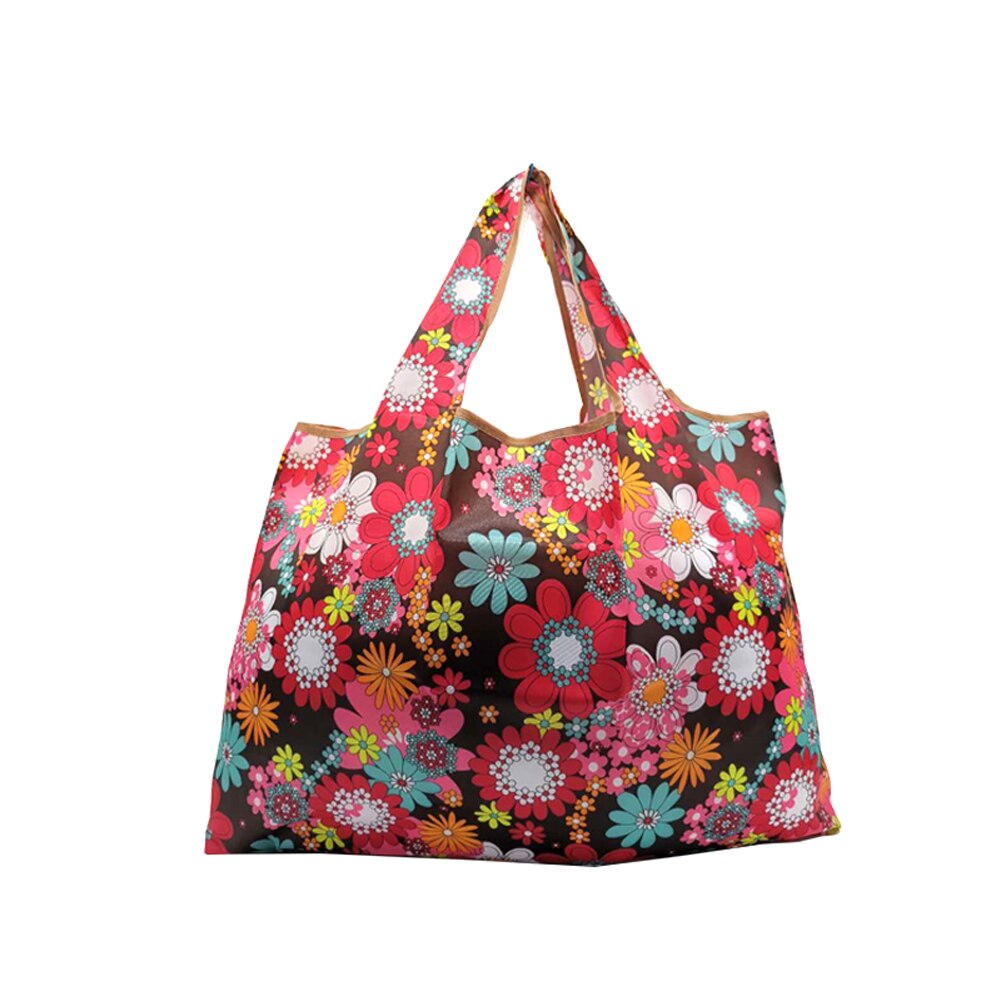 Nouveaux sacs à provisions réutilisables grande capacité sac fourre-tout à fleurs pliable sacs d'épicerie résistants: 9