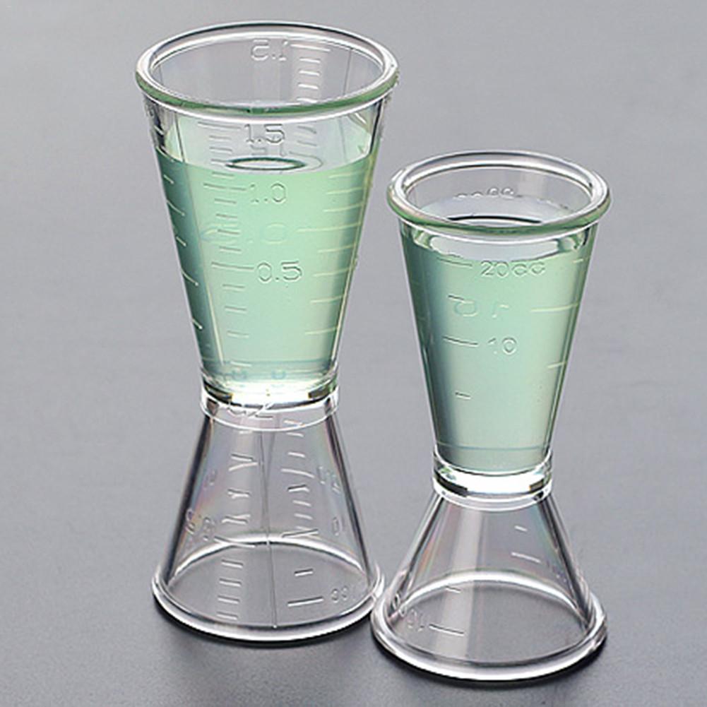 Vaso medidor de onzas de resina de pc a escala de dos cabezas, dispositivo medidor, taza grande, 20-40cc , tamaño pequeño , 10-20cc