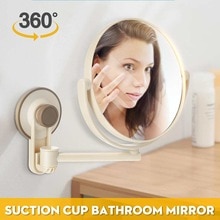 Wall Mount Extending Folding Double Side Makeup Mirror 3x Magnification Bath Shaving Cosmetic Mirror