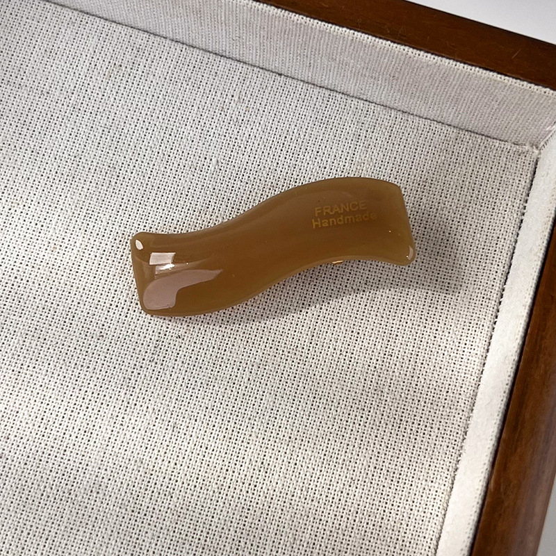 Retro Eenvoudige Golvende Acetaat Vorm Haarspeldjes Vrouw Meisjes Zoete Prachtige Haarspelden Kleurrijke Haarspeldjes Mode Haaraccessoires Nieuw: Roze