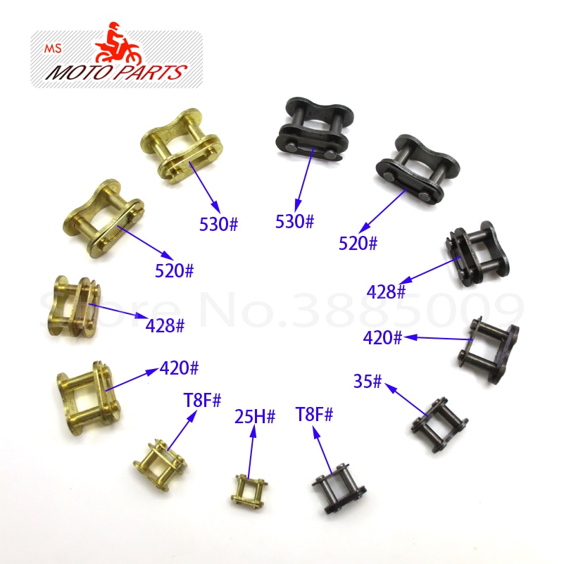 #25 H # T8F #35 #420 #428 #520 #530 Kette ring link für dirt bike pit bike ATV GO Kart Motorrad kette