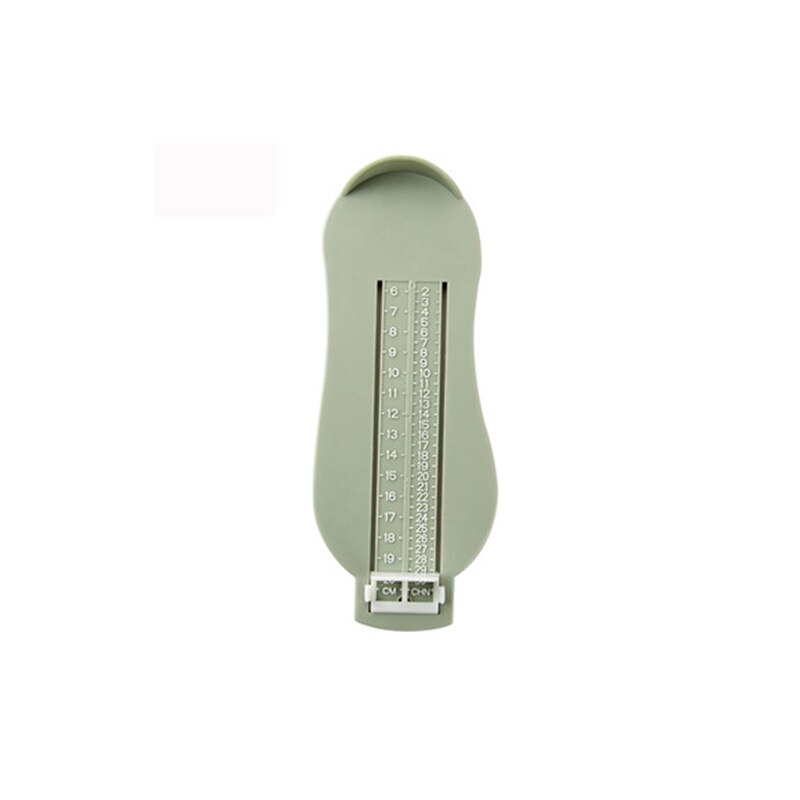 Baby fod lineal måleapparat plastik 3 farver baby spædbarn fod lineal børn fodlængde lommeregner spædbarn sko fittings: Grøn