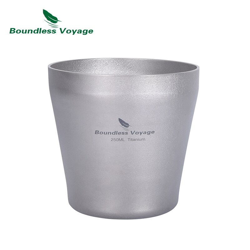 Grenzeloze Voyage Titanium Bier Mok Outdoor Camping Sap Koffie Thee Cup Servies Drinkware 250Ml Ti3083D
