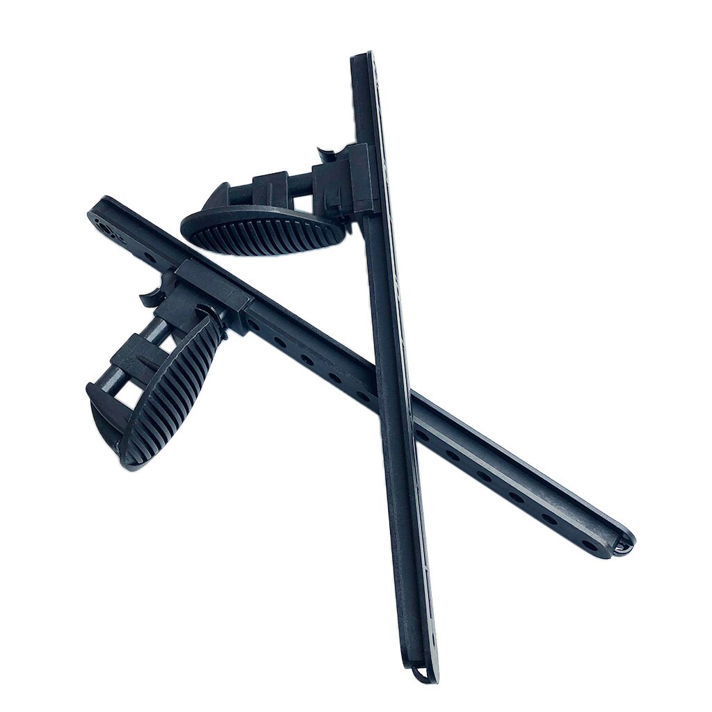 Adjustable Kayak Foot Pegs With Trigger Lock Hole Style Foot Control Black