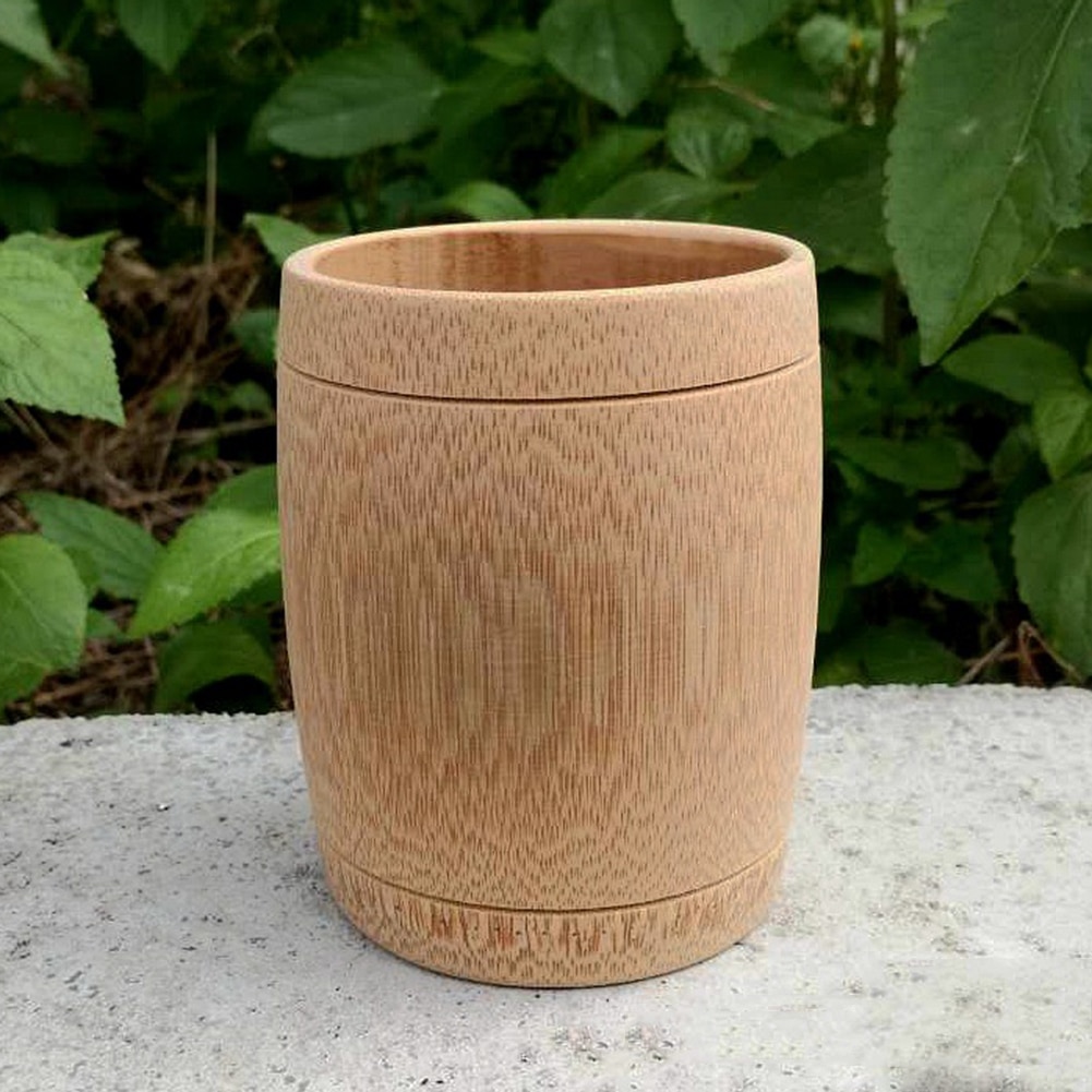 Taza de madera para beber té cerveza Vintage café jugo leche taza de madera cerveza leche Drinkware