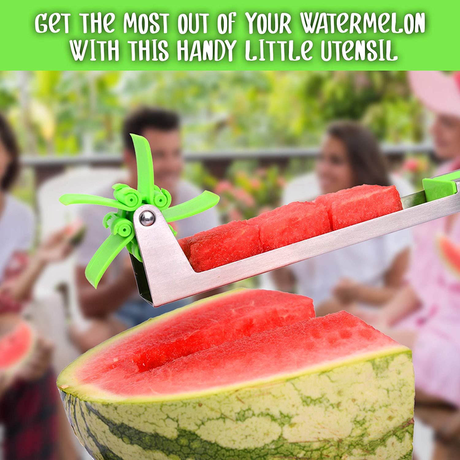 Watermelon Windmill Slicer Melon Cutting Tool Melon Cube Cutter for