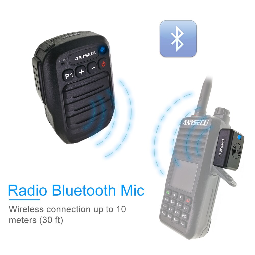 Bluetooth Microphone HB980 K Adaptor or M Adaptor for UV-5R UV-82 Walkie Talkie or TC600 TC620 TC518 two way radio