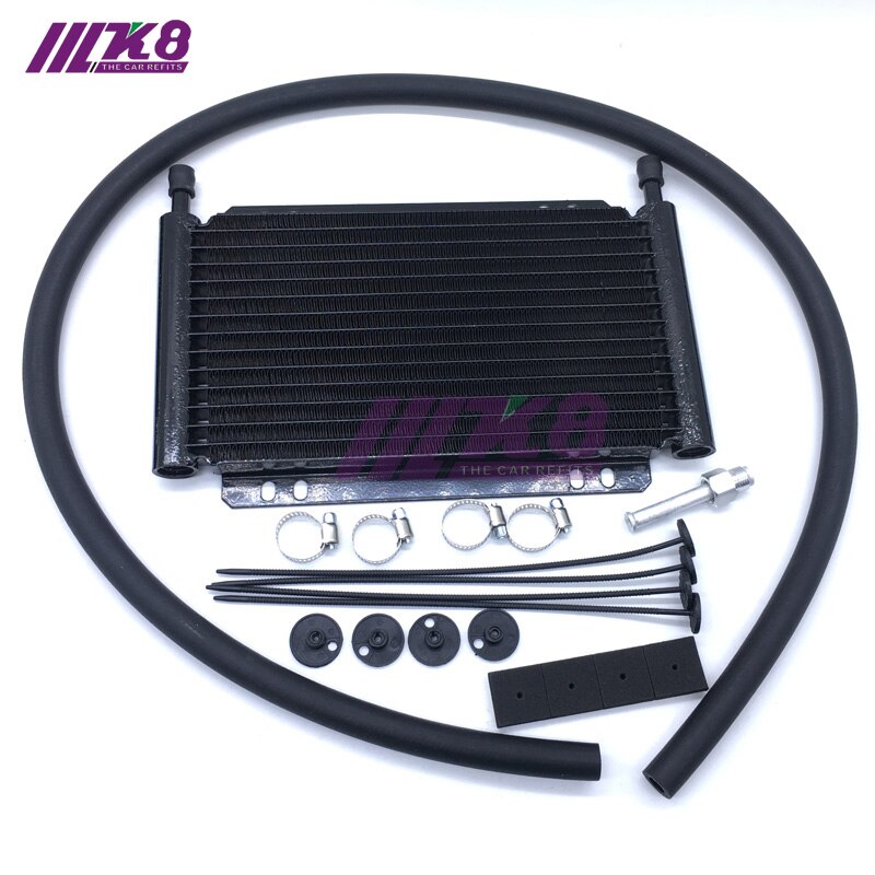 Oil Cooler Aluminum Transmission Oil Cooler 12 Row Automatic Stacked Plate Oil Cooler Radiator: Default Title