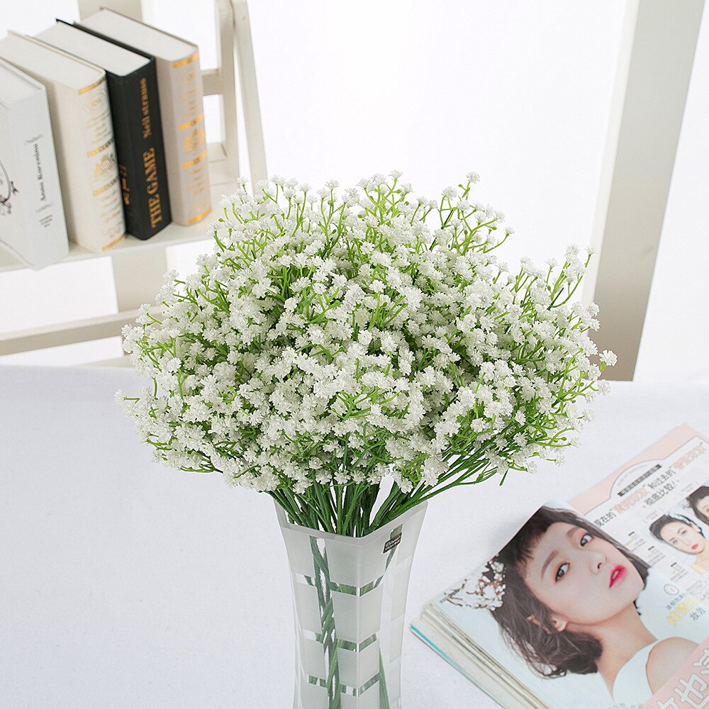 1 stk/simuleringsblomst gypsophila liten enkeltblomst hjemmedekorasjon simuleringsbukett brudebukett gypsophila: 3