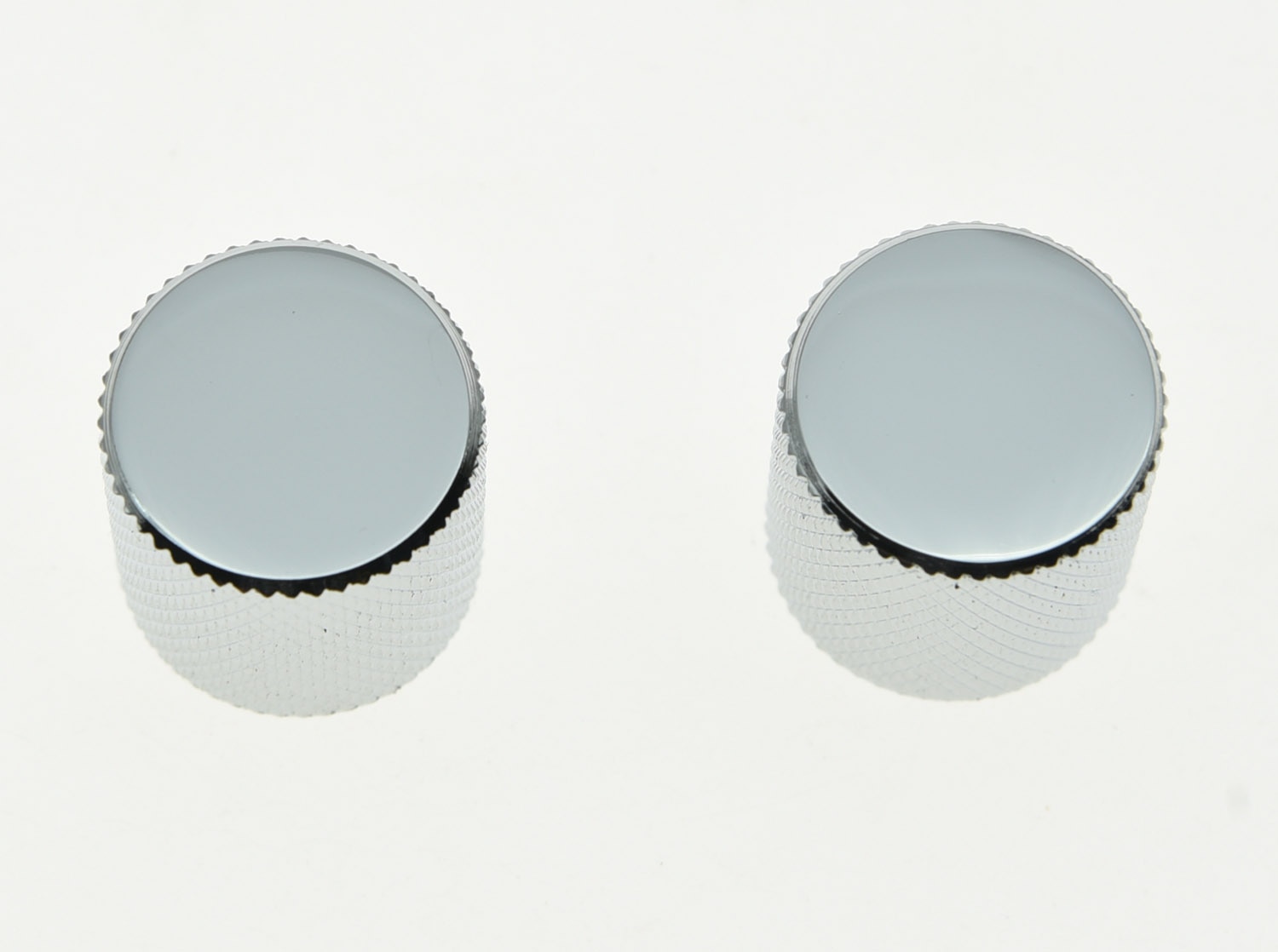 2x Chrome Guitar Bass Flat Top Barrel Knobs TL for Telecaster Guitar Knobs
