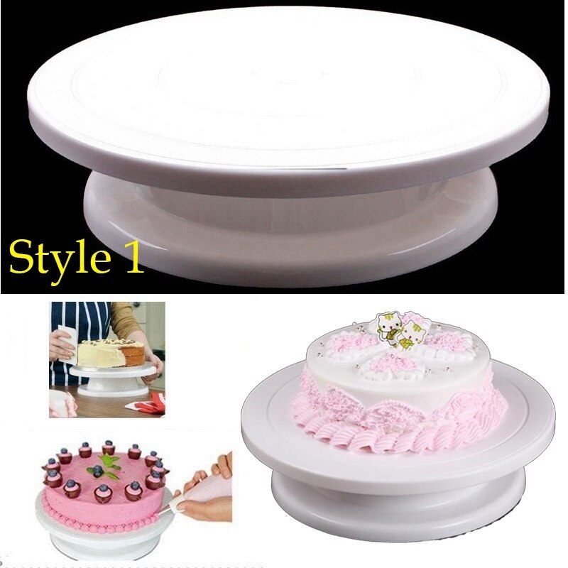 10 Inch Plastic Taart Draaitafel Set Diy Gebak Accessoires Cake Stand Cake Turntable Roterende Cake Decorating Bakken Tool