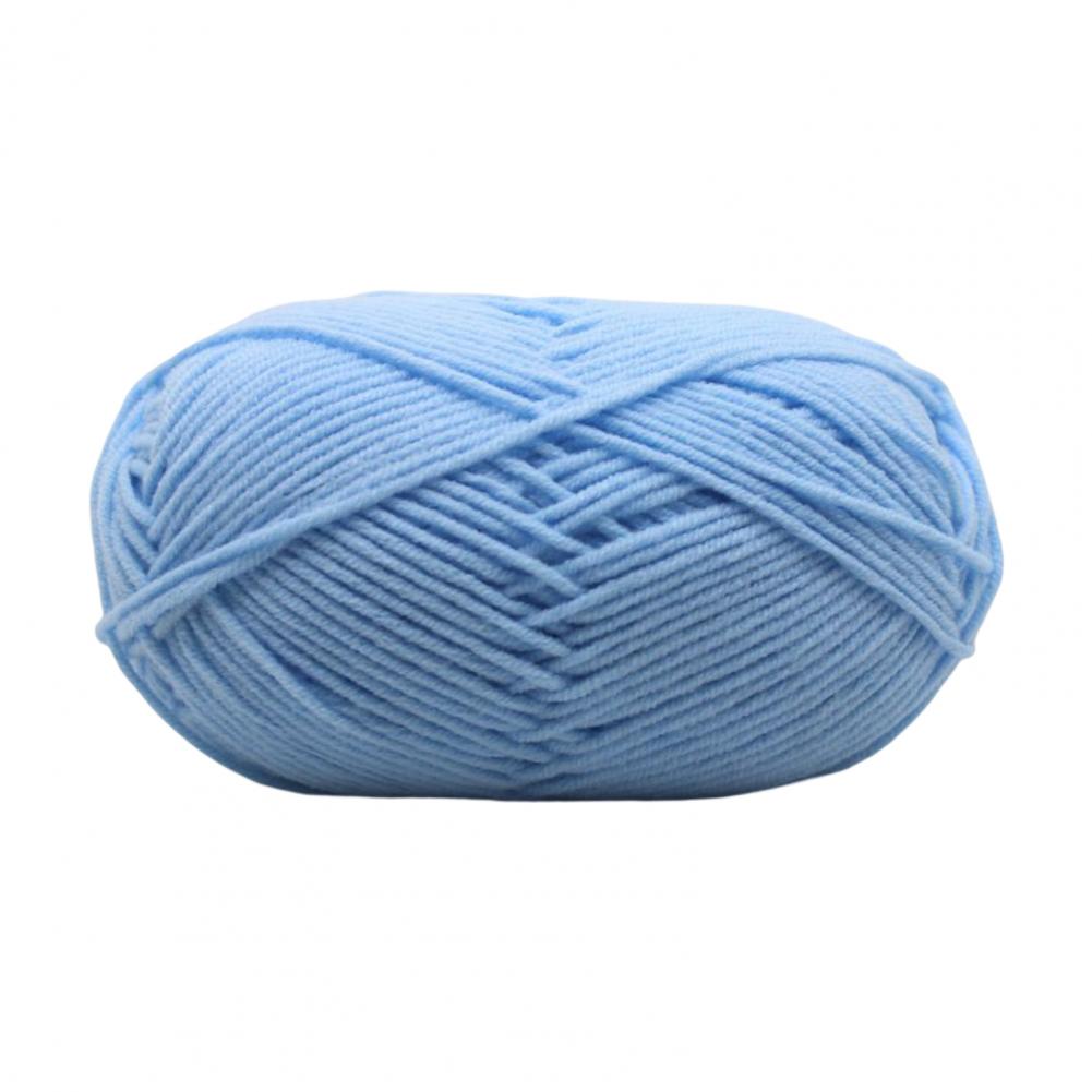 Fil de crochet en coton de lait 4 plis, ligne d'épaisseur, fil de laine ogo, , ultra doux, lework grossier, bricolage: Bleu