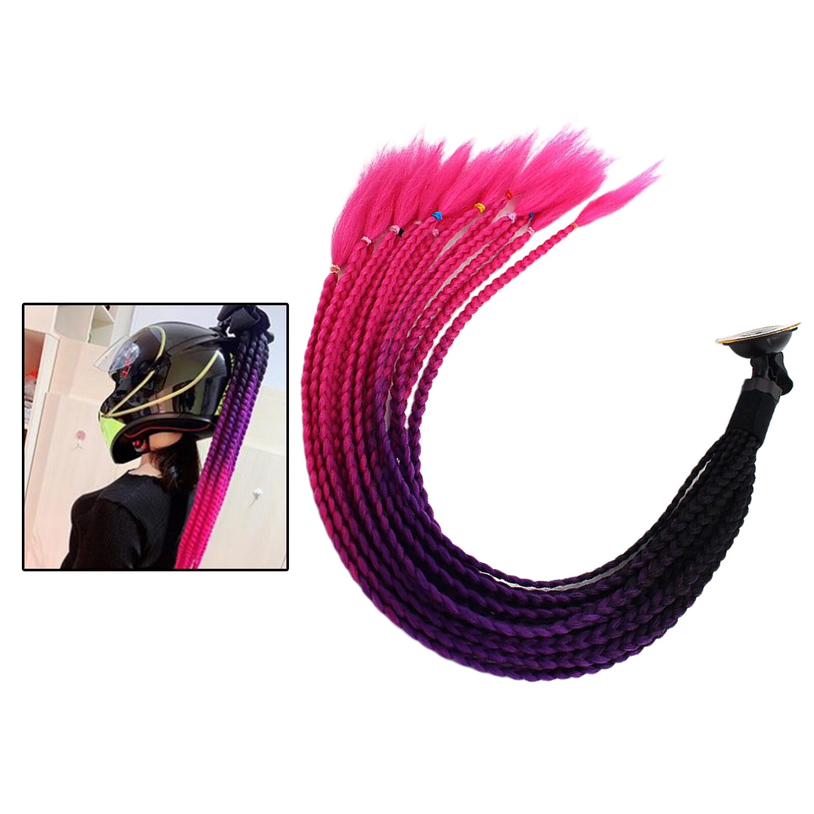 55cm Motorrad Helm Dreadlocks Helm Schmutzig Geflecht Motorrad Pferdeschwanz Helm Haar Für Fahrrad Motorrad Helm Dekoration