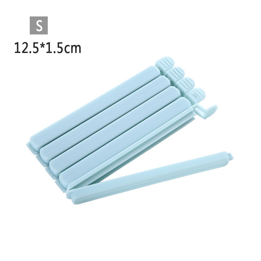 Sealing Clamp Portable Kitchen Storage Food Snack Seal Clamp Plastic Tool Mini Vacuum Sealing: S light blue