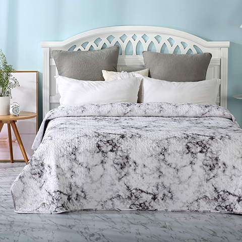 Bedsprei en sprei van microvezel, dun dekbed - tweepersoons/queensize 19