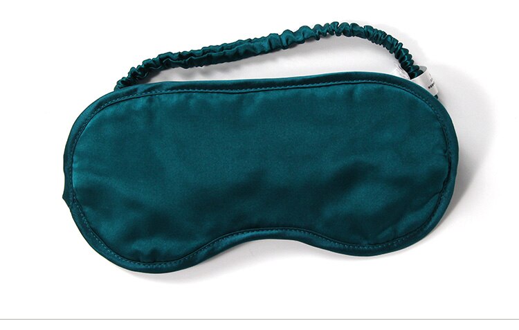 100% natürliche Seide Auge-maske Schlaf Scheuklappen Atmungsaktive Gesunde weiche schlaf auge Komfortabel stoff Süssigkeit farben Elastische Band: Pfau Blau