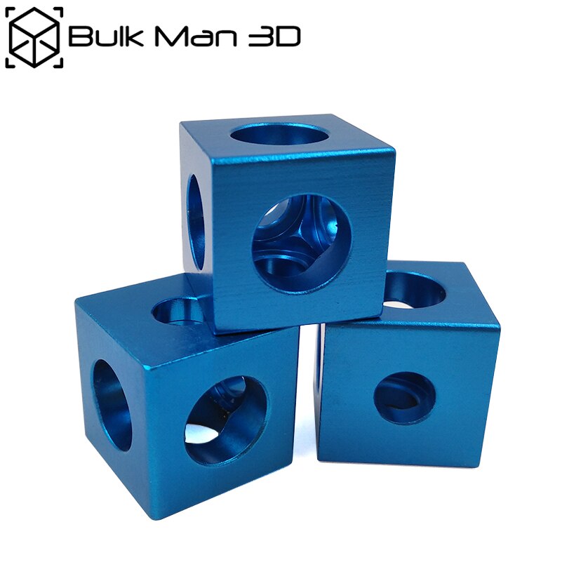 10 Stks/partij Blauw Drie Manier Cube Connector Voor V-Slot/Cnc Machine / 3D Printer