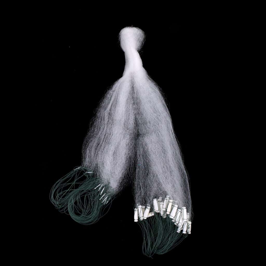 Filet de pêche à trois couches filet de pêche filet de Seine avec Bobbers de flotteur en mousse et plombs de plomb: 20mx1m