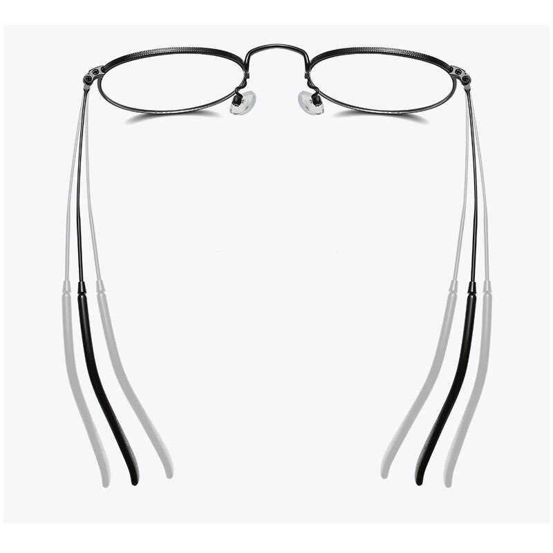Gafas montura redonda clásicas con luz azul para hombre y mujer, lentes planas de espejo óptico para miopía, montura Simple de Metal, novedad de