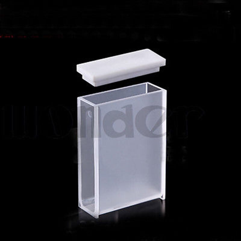 30mm Path Length JGS1 Quartz Cuvette Cell With PTFE Lid For Uv Spectrophotometers