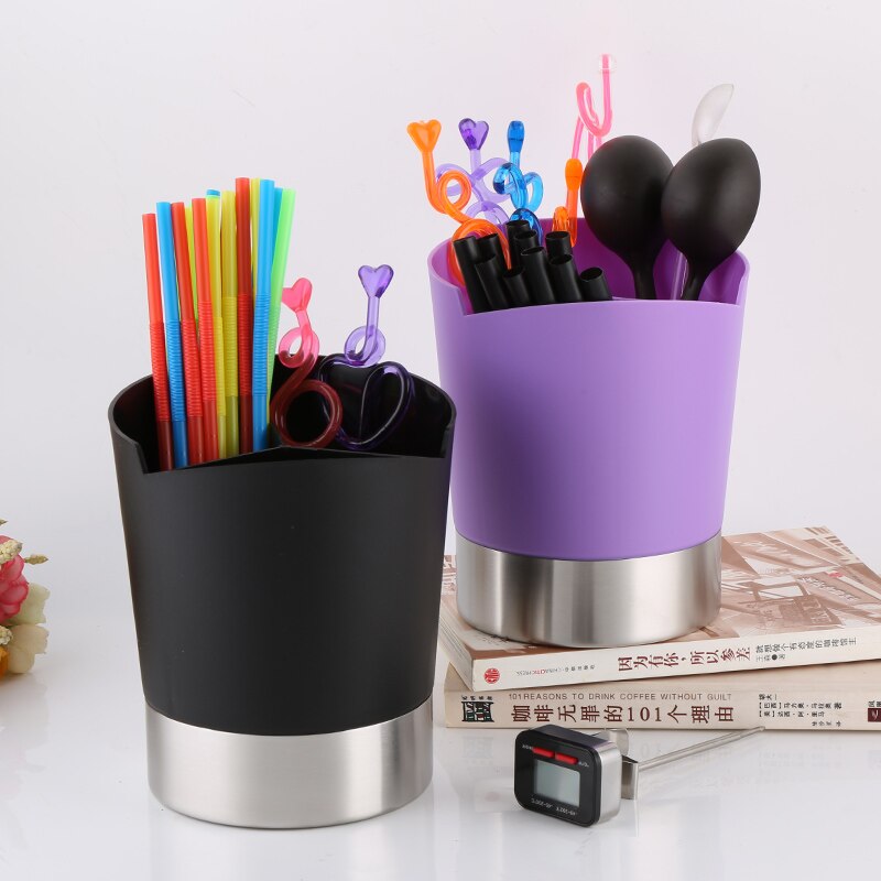 Caja de distribución de Bar, cafetería, caja especial de paja, cuchara de camarero, dispensador de vajilla, colocar pajitas, camareros, cucharas de cubiertos