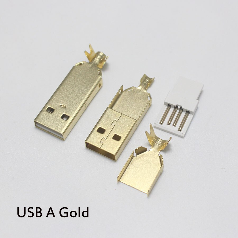 1/2/5 stk guldbelagt type c usb a usb b mini usb mikrostik jack hale socket stik port socket til hifi lydadapter