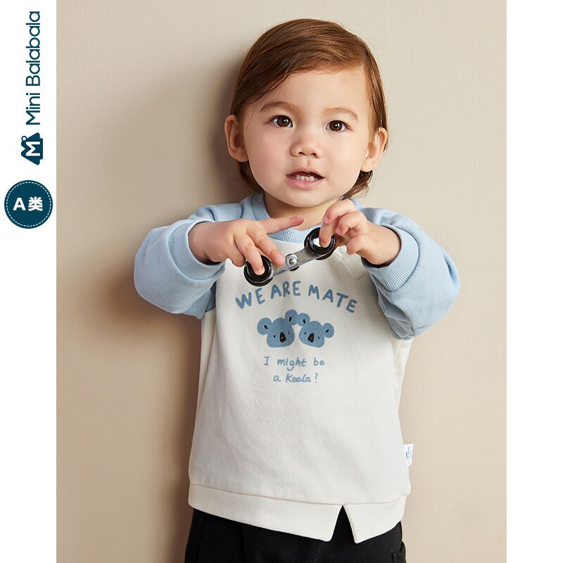 Minibala baby boy sweater efterårstoppe baby langærmet t-shirt baby sweater