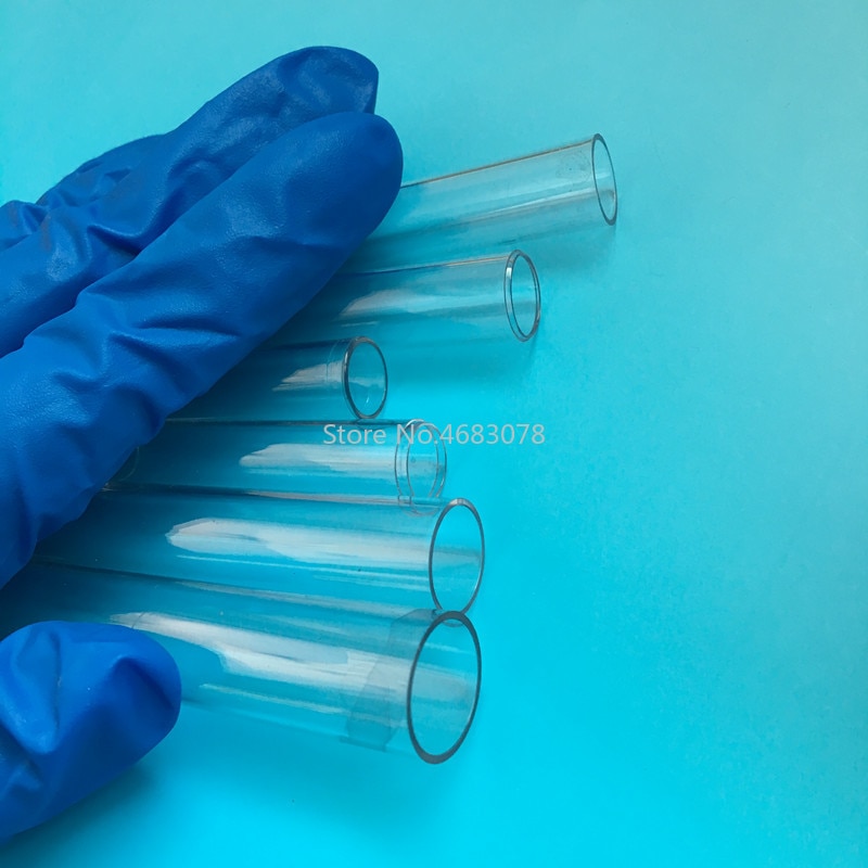 50 pcs/pack15x100mm Beste Prijs Transparante Laboratorium Clear Plastic Test Tubes Flesjes Met kurk School Lab Supplies