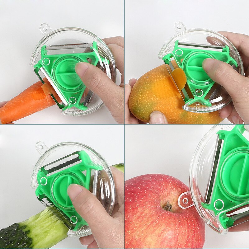 Trio magique éplucheur, ensemble Zester râpe trancheur légumes fruits éplucheurs rotatifs broyeur Julienne coupe multi-peler lame outil de cuisine