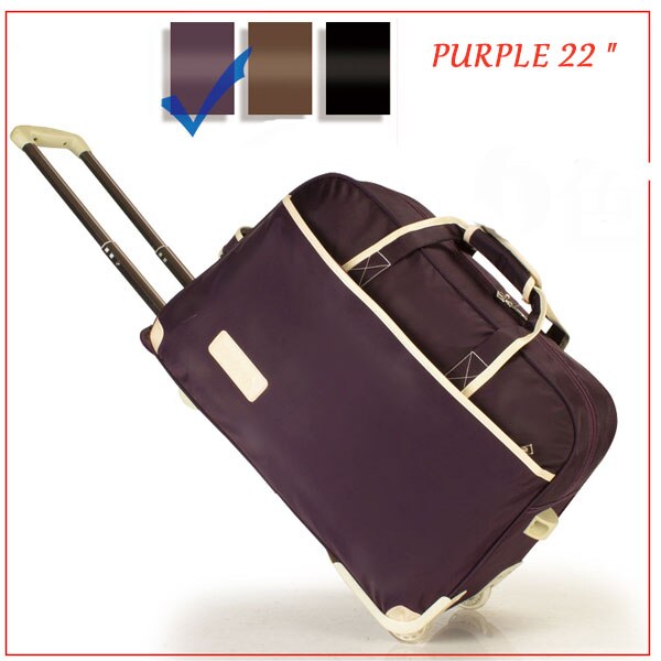 Neue Frauen Trolley Gepäck Roll Koffer Casual Verdickung Roll Fall Reisetasche auf Rädern Gepäck Koffer: Purple 22