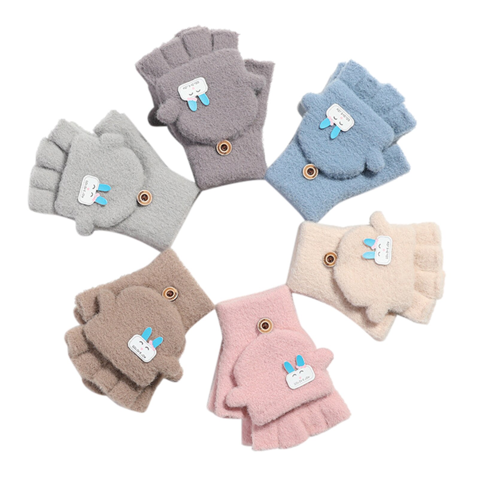 #30 freundlicher freundlicher Handschuhe Weiche Cabrio kippen oben Handschuhe freundlicher Baby Winter warm stricken Halbhand Fäustling Guantes Niño