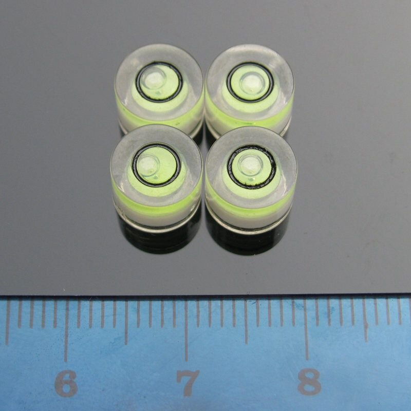 Haccury 8*5.5mm plast universell nivå cirkulär mini bubbel nivå bubbla vattenpass mätinstrument