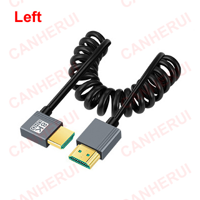 1M resorte 8K @ 60HZ 4k @ 120hz 2,1 Cable HDMI ángulo recto/izquierdo/arriba/abajo para PC teléfono tableta cámara DV Monitor HDTV TV: Rojo