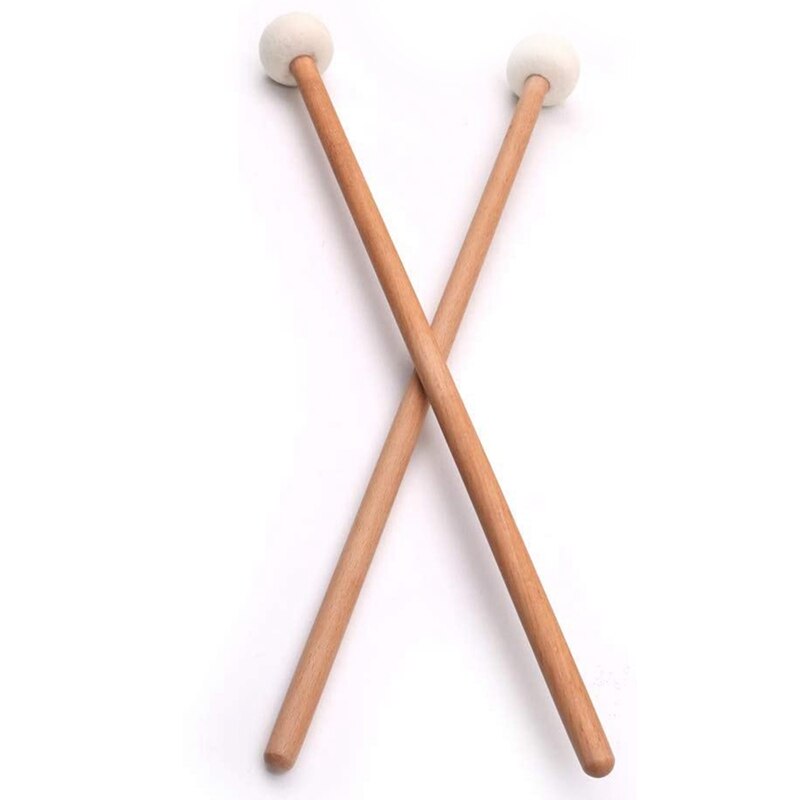 2 st timpani klubba trumpinne filt huvud trä handtag halkskydd bas trumpinnar oumbärligt tillbehör för musikinstrument