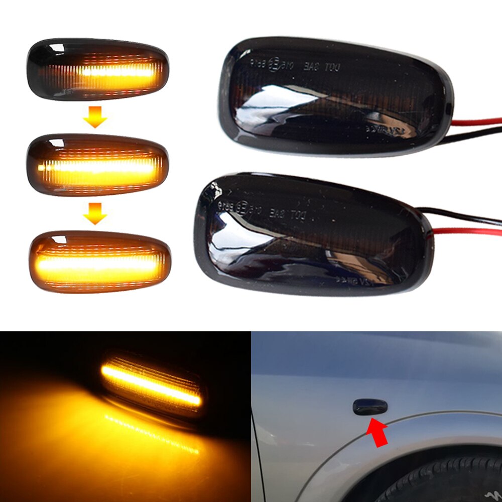 For opel zafira  a 1999-2005 astra  g 1998 led dynaaminen sivumerkki suuntavilkkujen peräkkäinen vilkku