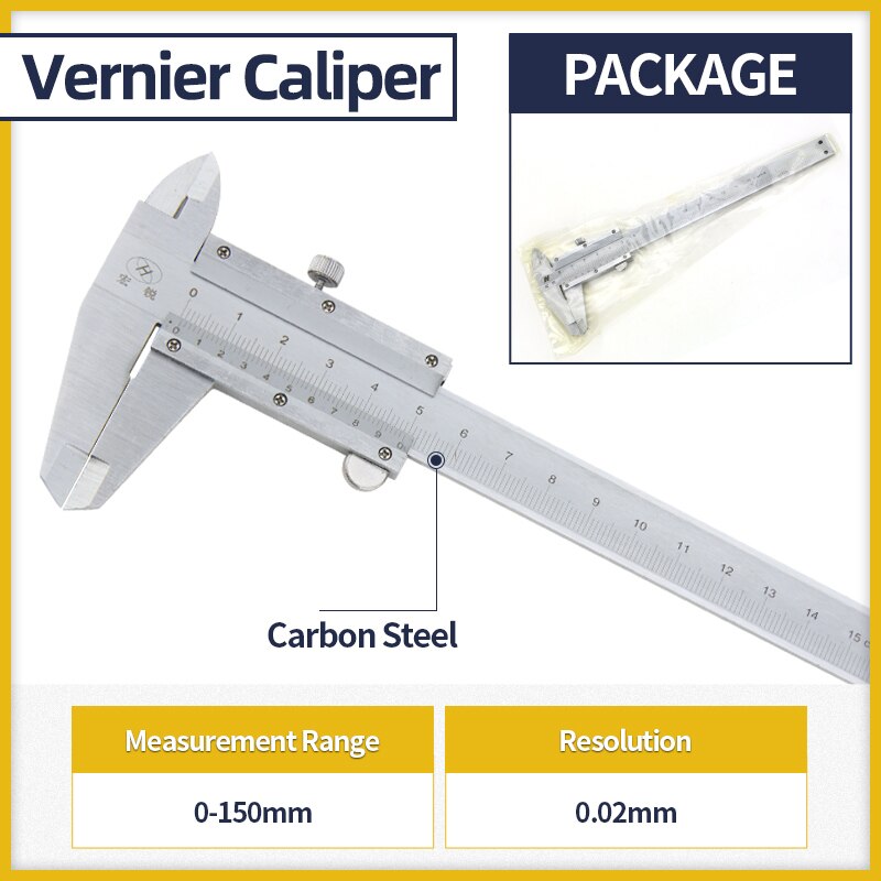Dial Caliper Metal Vernier Caliper With Dial Indicator Stainless/Carbon Steel Gauge Measuring Tools Micrometer Pied A Coulisse: Vernier Caliper