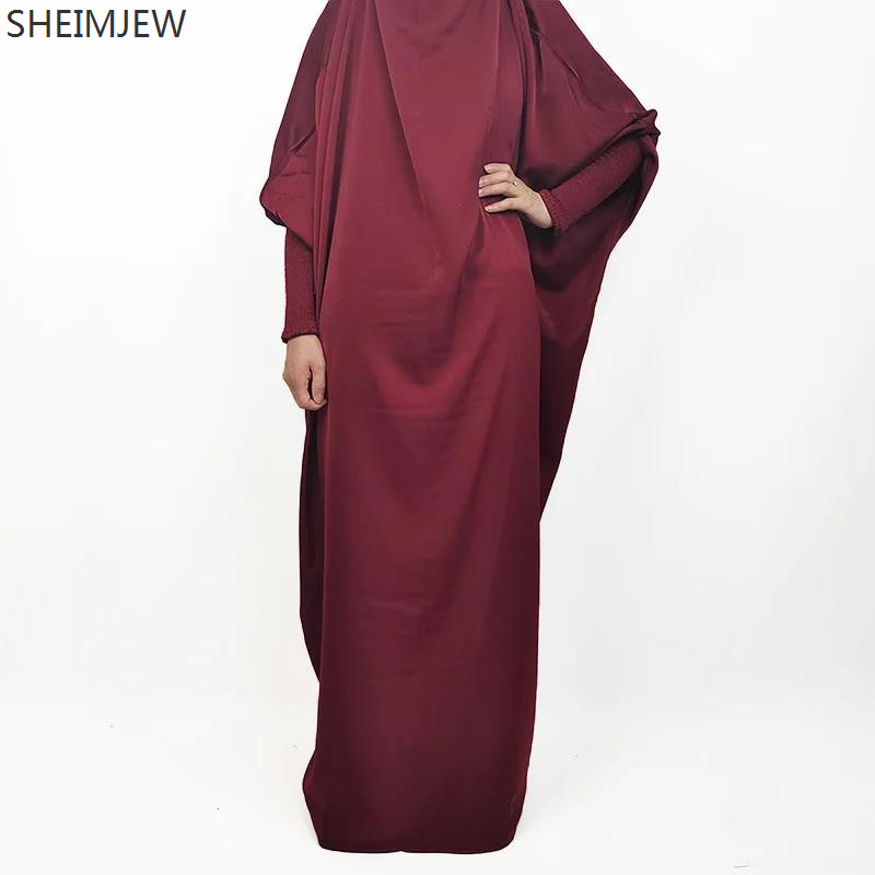 Abito da donna medievale Dubai Türkiye Abito grande altalena tinta unita Abbigliamento genitore-figlio Ramadan Eid Al-fitr Abiti da preghiera musulmani