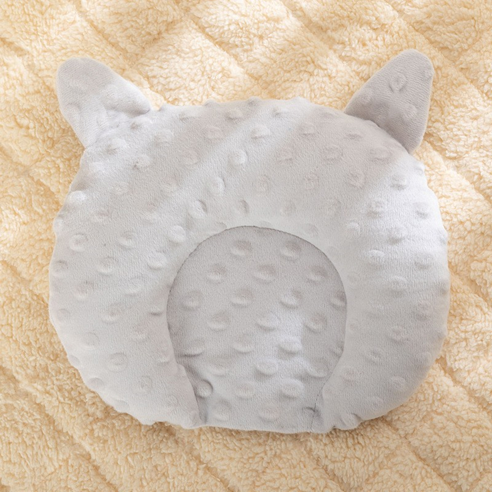 Beanie Velvet Massage Breathable Baby Pillow Solid Color Shaped Pillow Christmas Halloween Thanksgiving Easter Year: GRAY