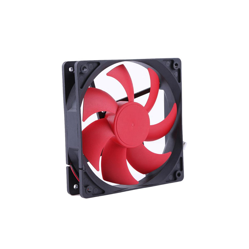 F12025 120mm PC Cooling Fan Red Blade 12V Desktop 3Wire Case Fan Cooler