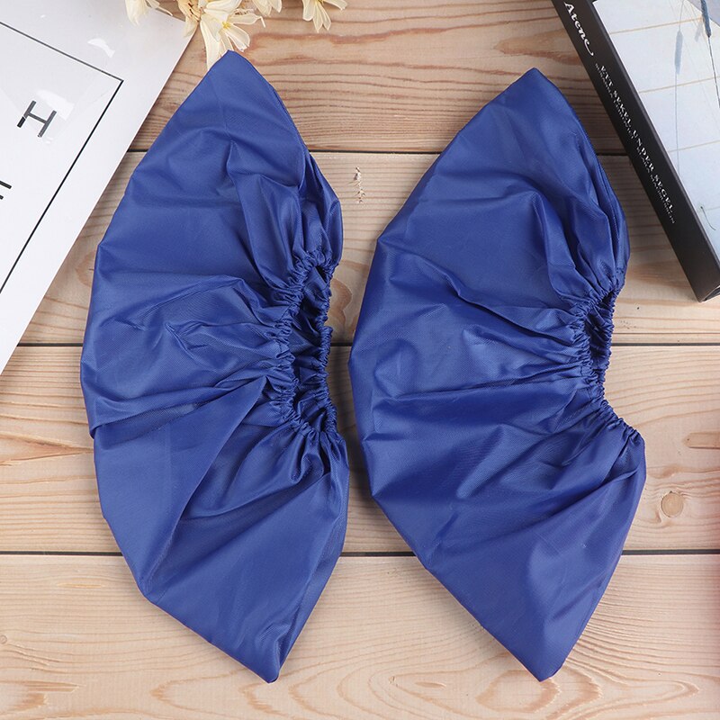 1Pair Reusable Thicken Elastic Shoe Cover Home Indoor Antiskid Overshoes Student Machine Room Bird Dust Proof Feet Covers: Blue