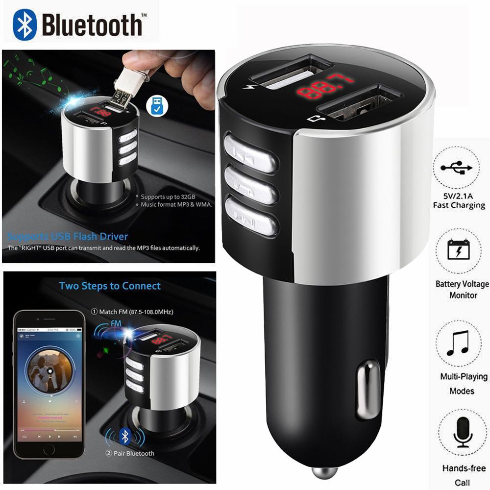 Bluetooth voiture USB chargeur FM émetteur sans fil Radio adaptateur lecteur MP3 3.4A voiture accessoires mains libres #525