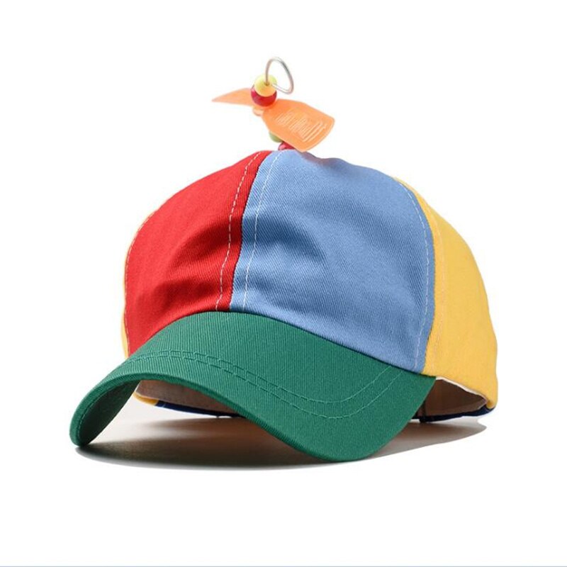 erwachsene Kinder Hubschrauber Propeller Baseball Caps Bunte Patchwork Kappe Hut Bambus Libelle Kinder Kinder Hysterese Kappen