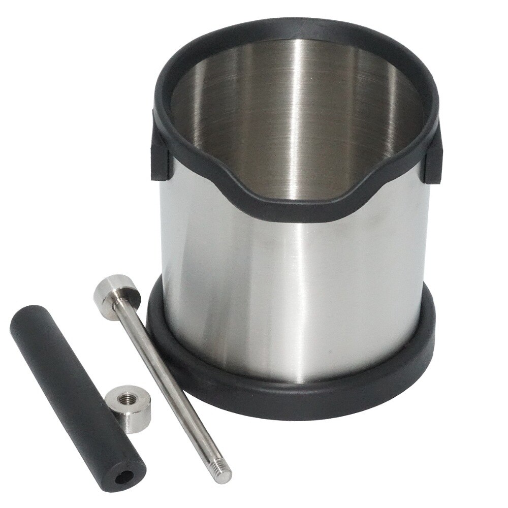 1800 ml Edelstahl Kaffee klopfen Kasten Espresso Mahlen Behälter Abfall Behälter Kaffee Werkzeuge für Barista + Nicht-Unterhose Basis