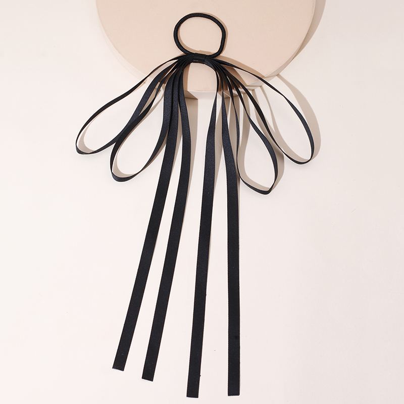 Lystrfac-Diadema con lazo largo y dulce para mujer y niña, diadema elástica con lazo para el pelo, accesorios para cabello femenino